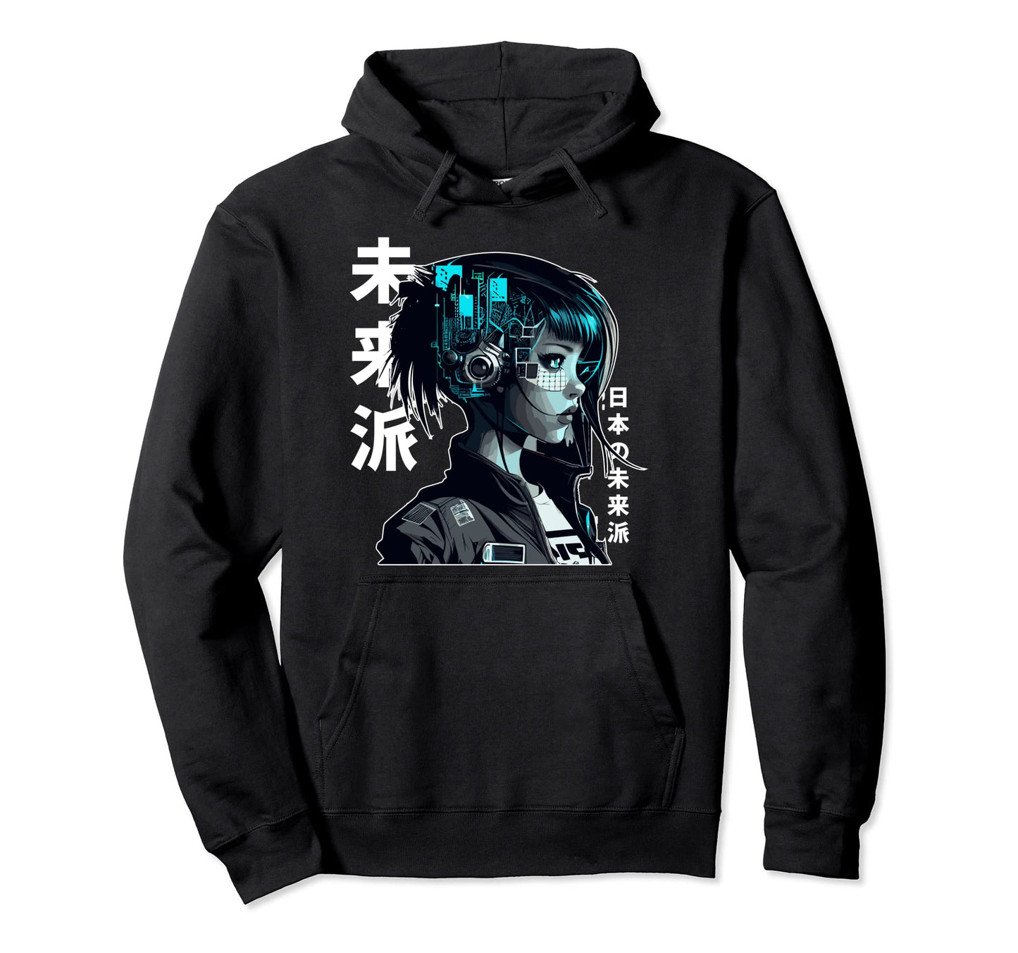 Japanese Anime Urban Cyber Vaporwave Hoodie - Unique Graphic Men Women