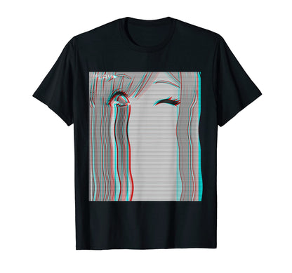 Sad Anime Eboy Egirl Vaporwave T-Shirt - Aesthetic Graphic Men Women