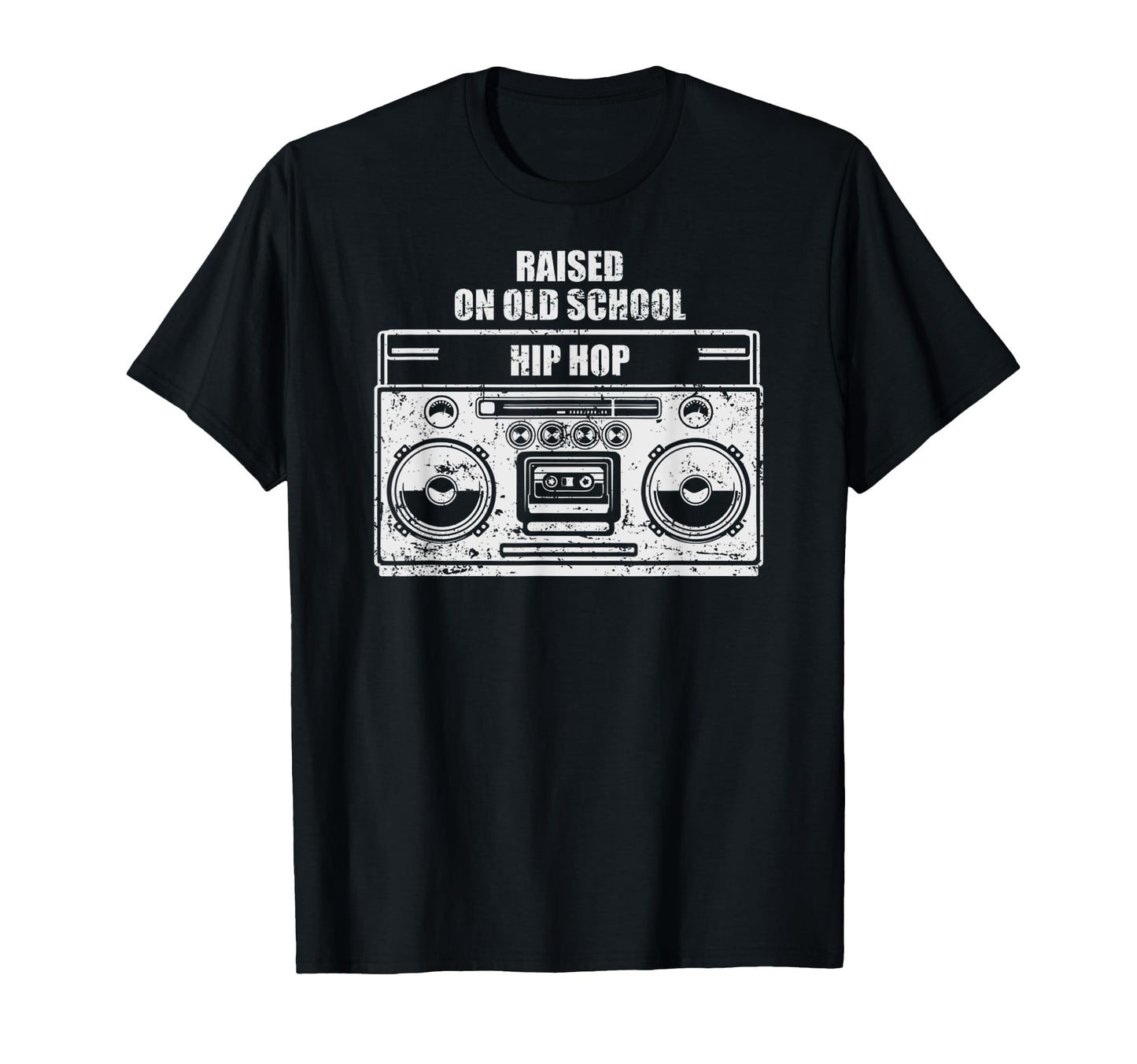 Raised Old School Hip Hop Funny Radio T-Shirt - Streetwear Style Unisex