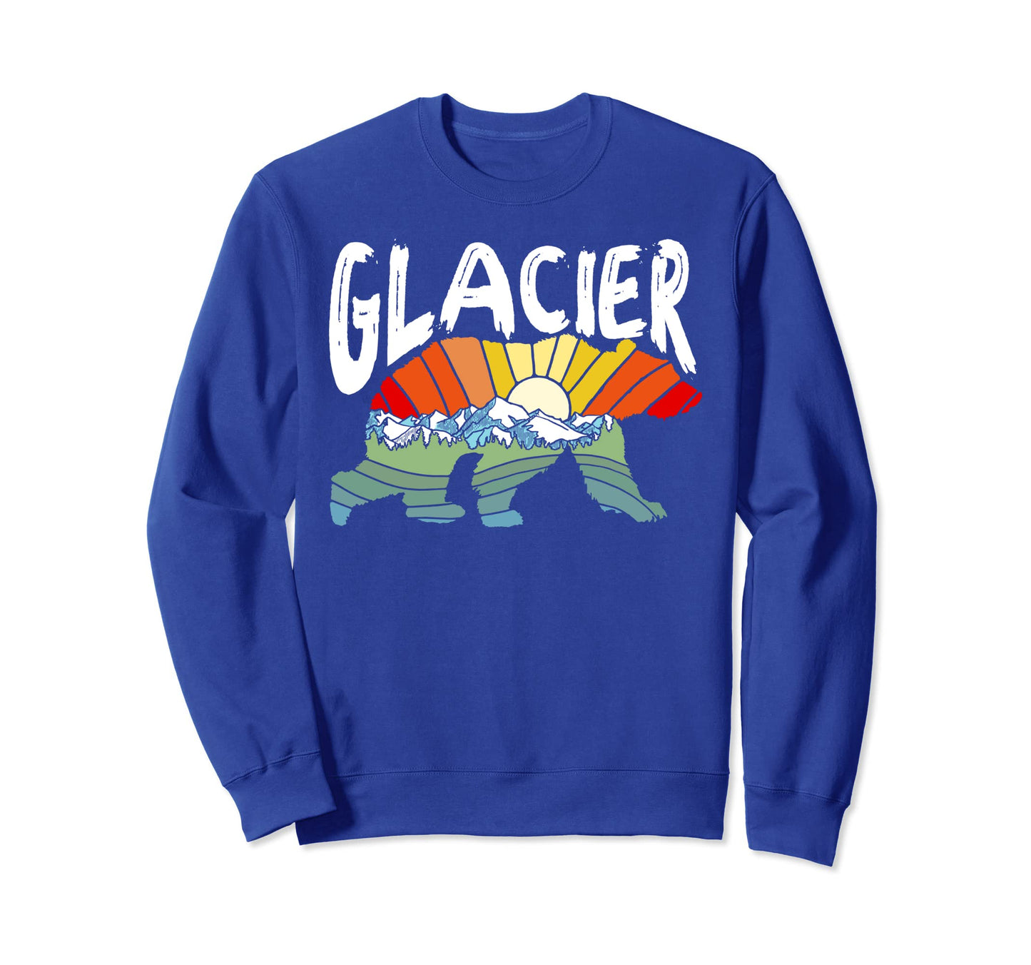 Glacier National Park Grizzly Bear Sweatshirt - Novelty Apparel Men Women