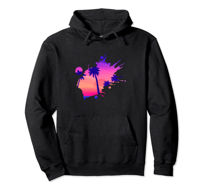 Vaporwave Aesthetic Great Wave Beach Hoodie - Streetwear Style for Adults