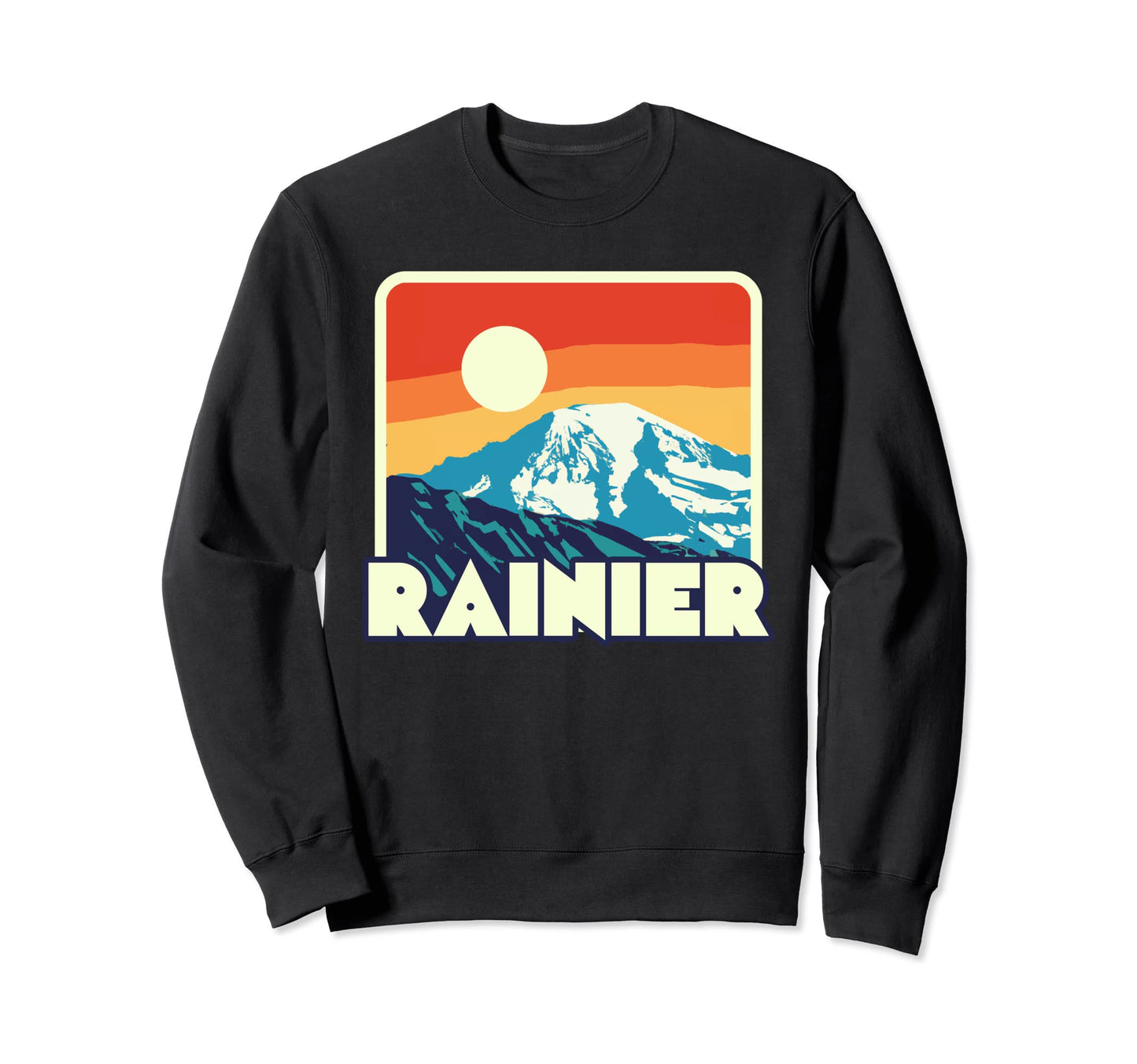 Mount Rainier Wpa National Parks Sweatshirt - Graphic Print Unisex