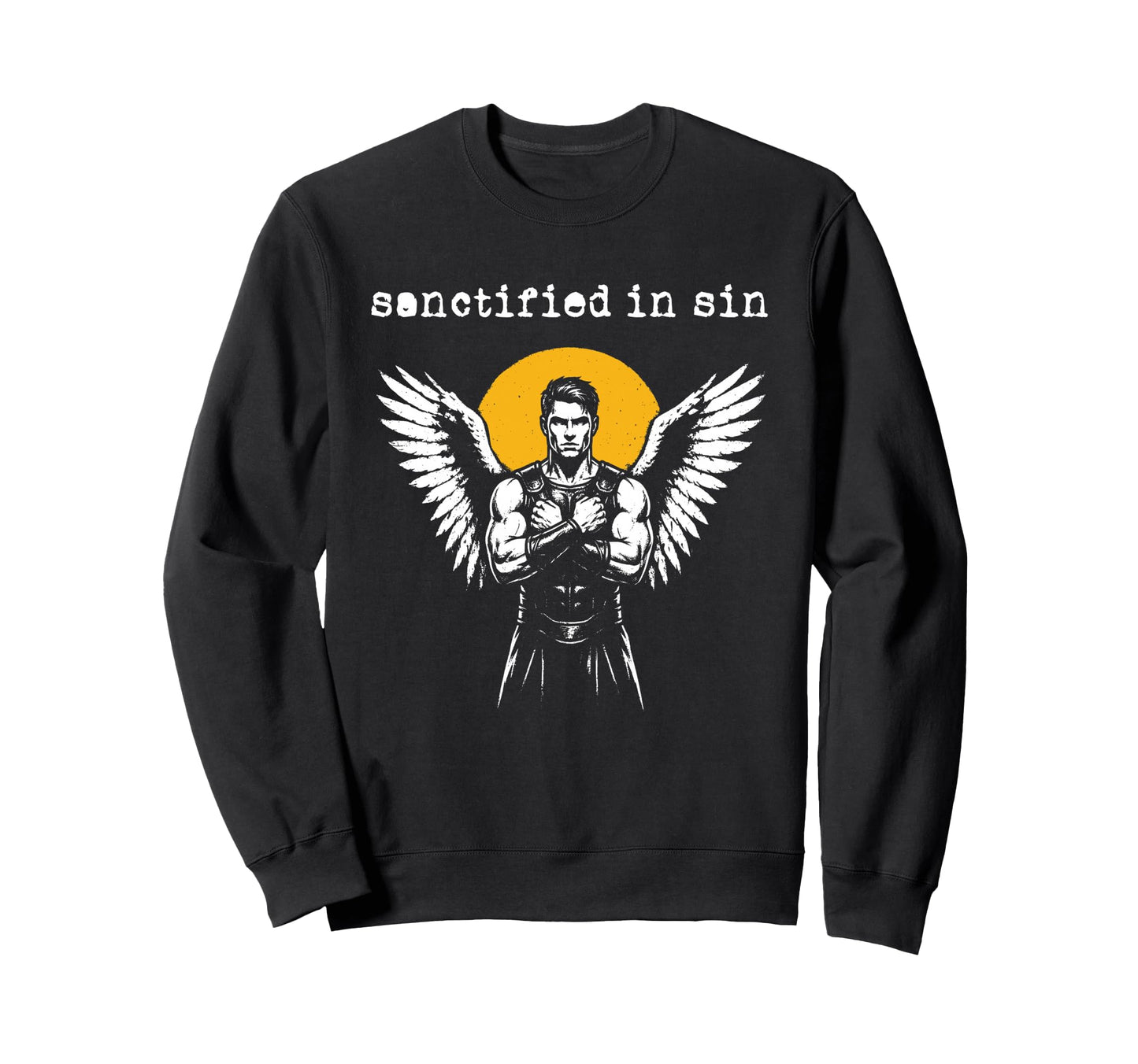 Gothic Angel Fallen Graffiti Grunge 90S Sweatshirt - Graphic Print Unisex