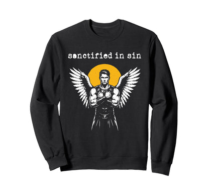 Gothic Angel Fallen Graffiti Grunge 90S Sweatshirt - Graphic Print Unisex