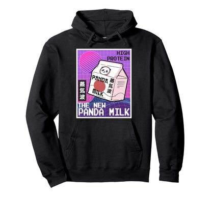 Vaporwave Aesthetic 90S Japanese Panda Milk Hoodie - Trendy Graphic Unisex