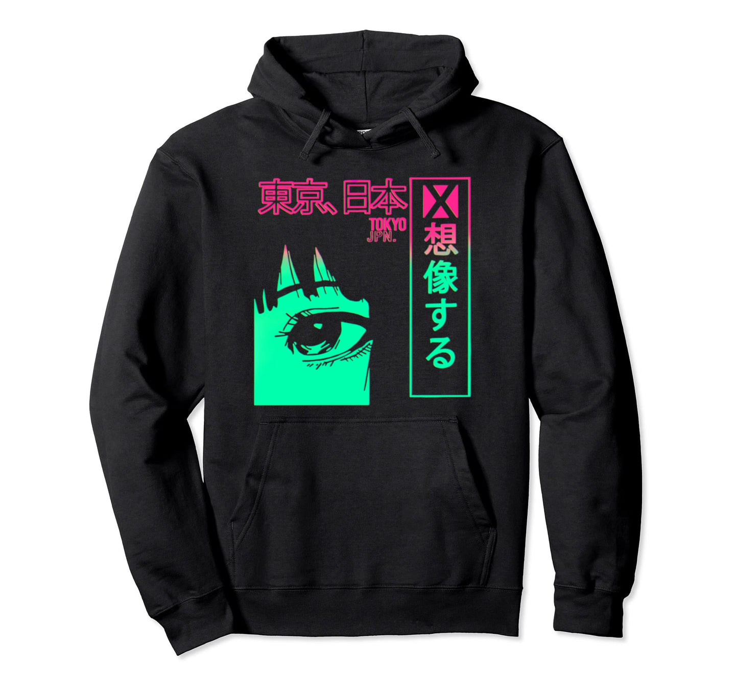Vaporwave Aesthetic Anime Harajuku Hoodie - Aesthetic Graphic for Adults