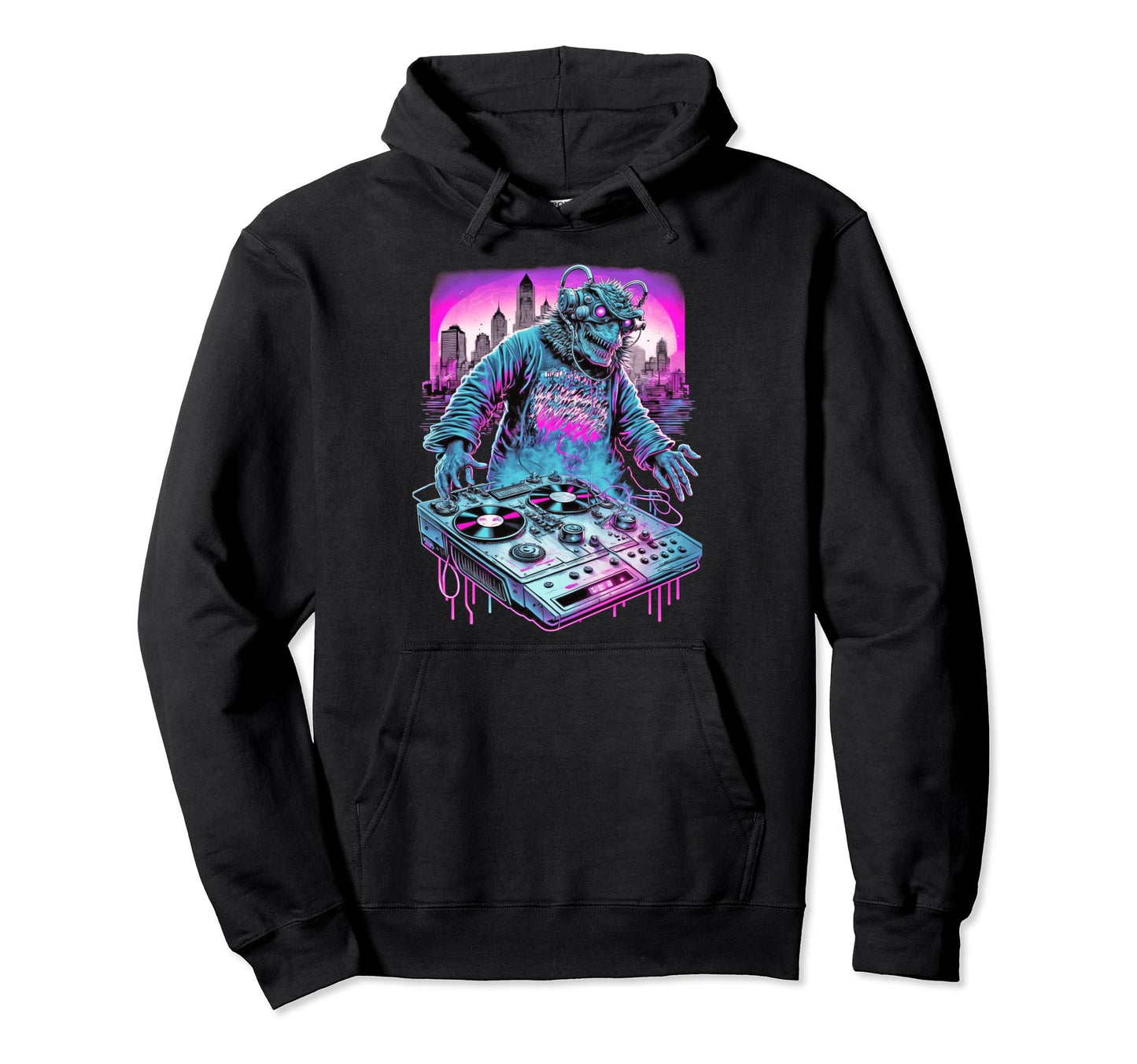 Vaporwave Aesthetic Synthwave Electro Hoodie - Custom Art Print Men Women