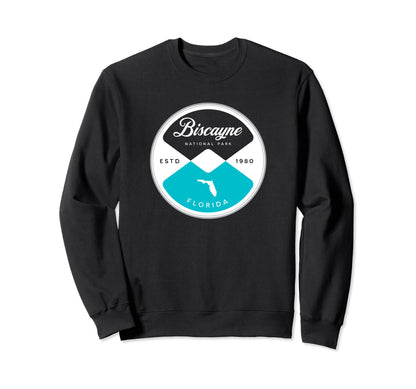 Biscayne National Park Florida Circle Sweatshirt - Trendy Graphic Men Women