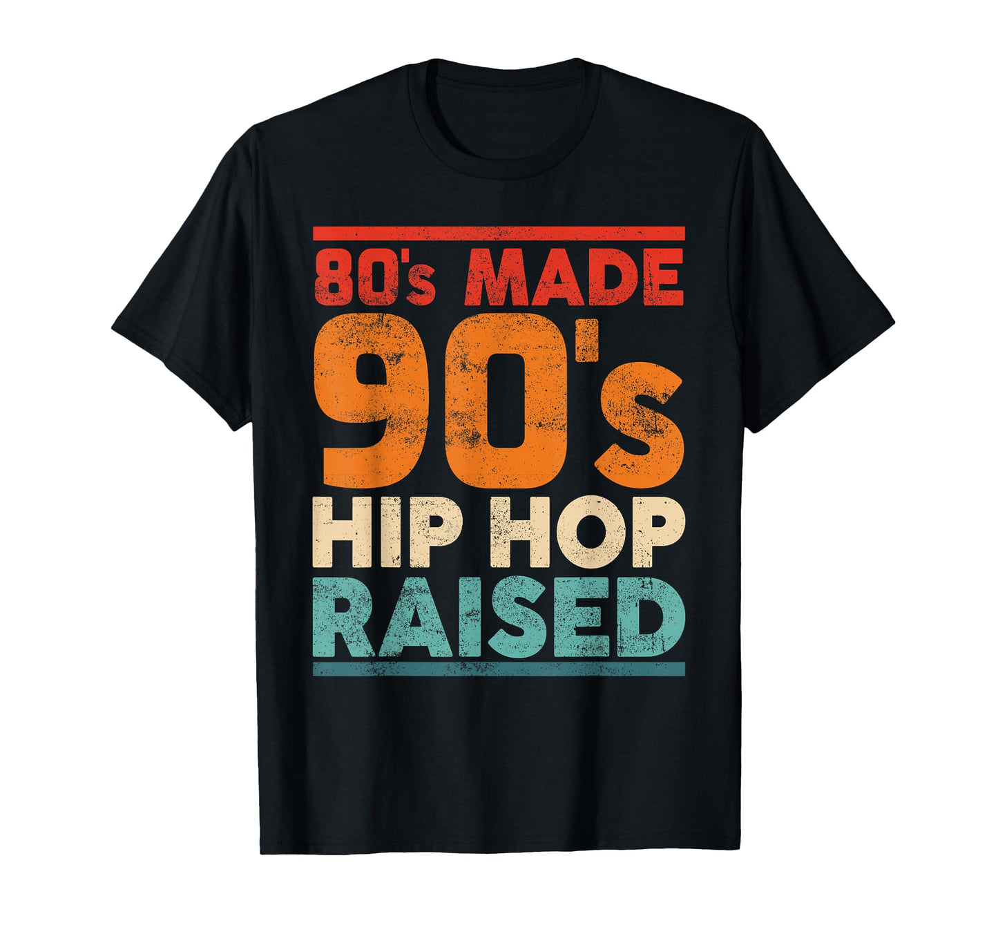 80S Made 90S Hip Hop Raised Old T-Shirt - Minimalist Print for Adults