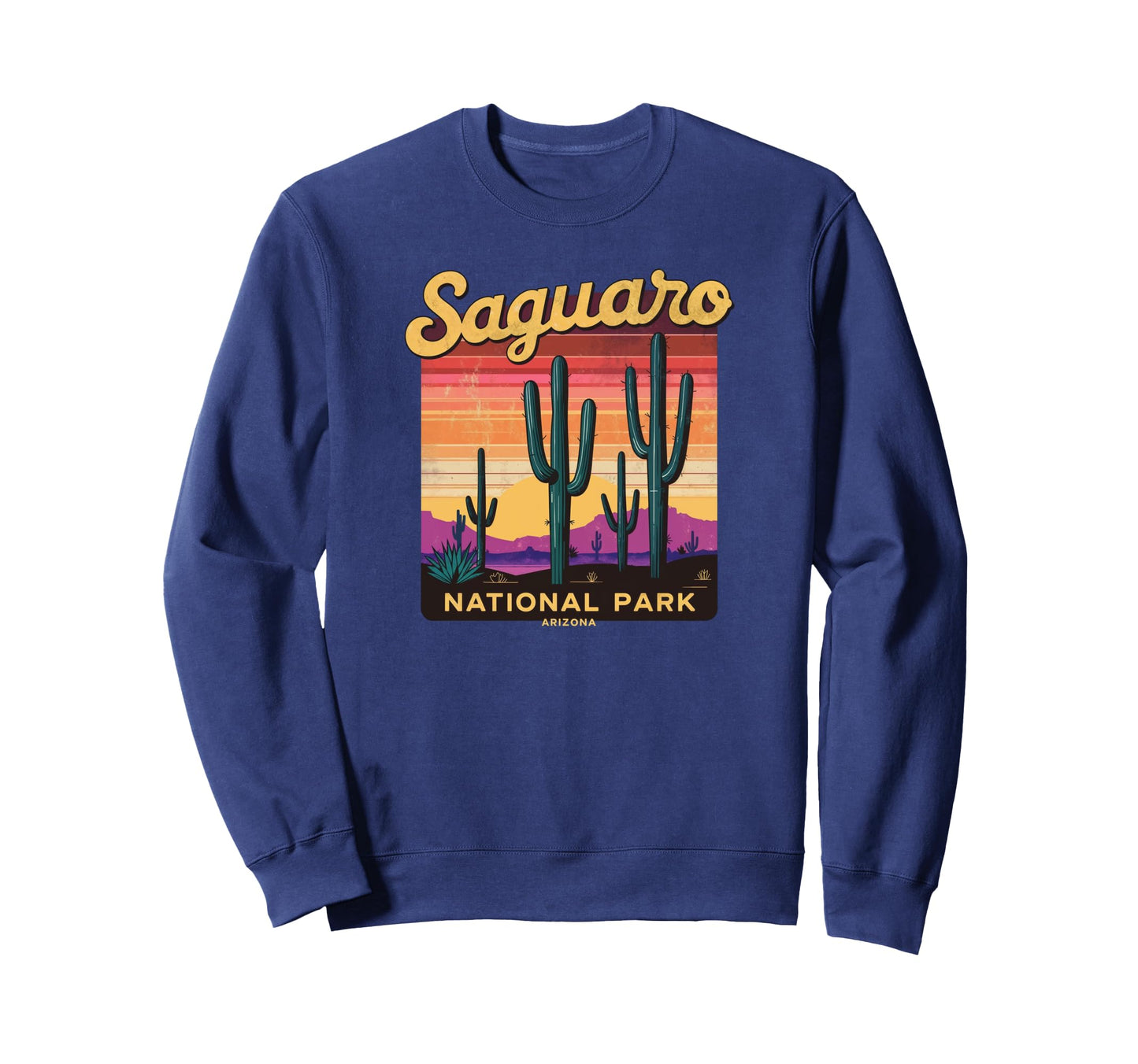 Saguaro National Park Sunset Sweatshirt - Fun Novelty Design Unisex