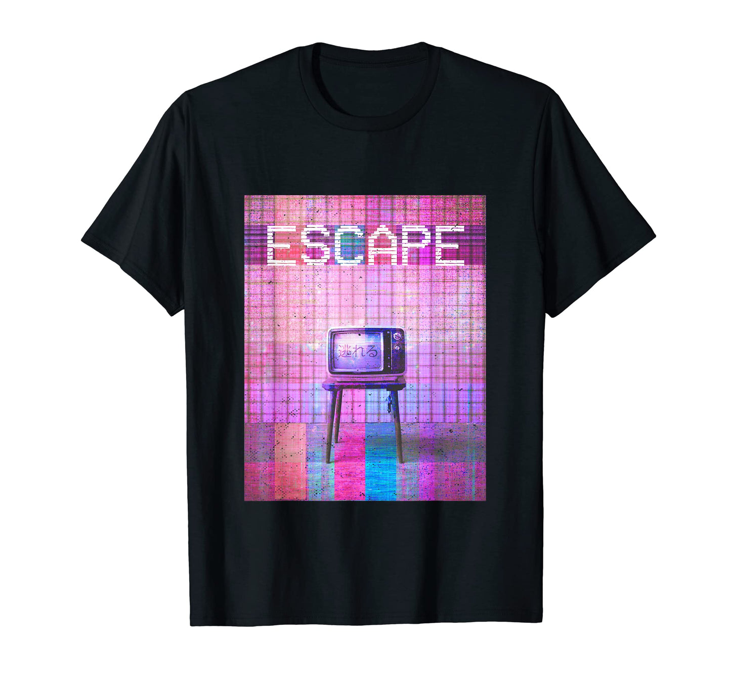 Escape Tv Spruch Vaporwave Aesthetic T-Shirt - Minimalist Print for Adults