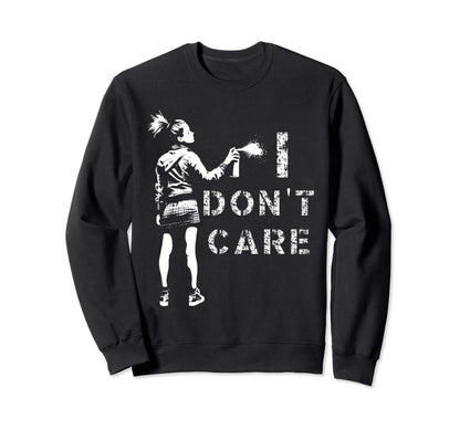 Sarcastic I Dont Care Grunge 90S Sweatshirt - Streetwear Style Men Women