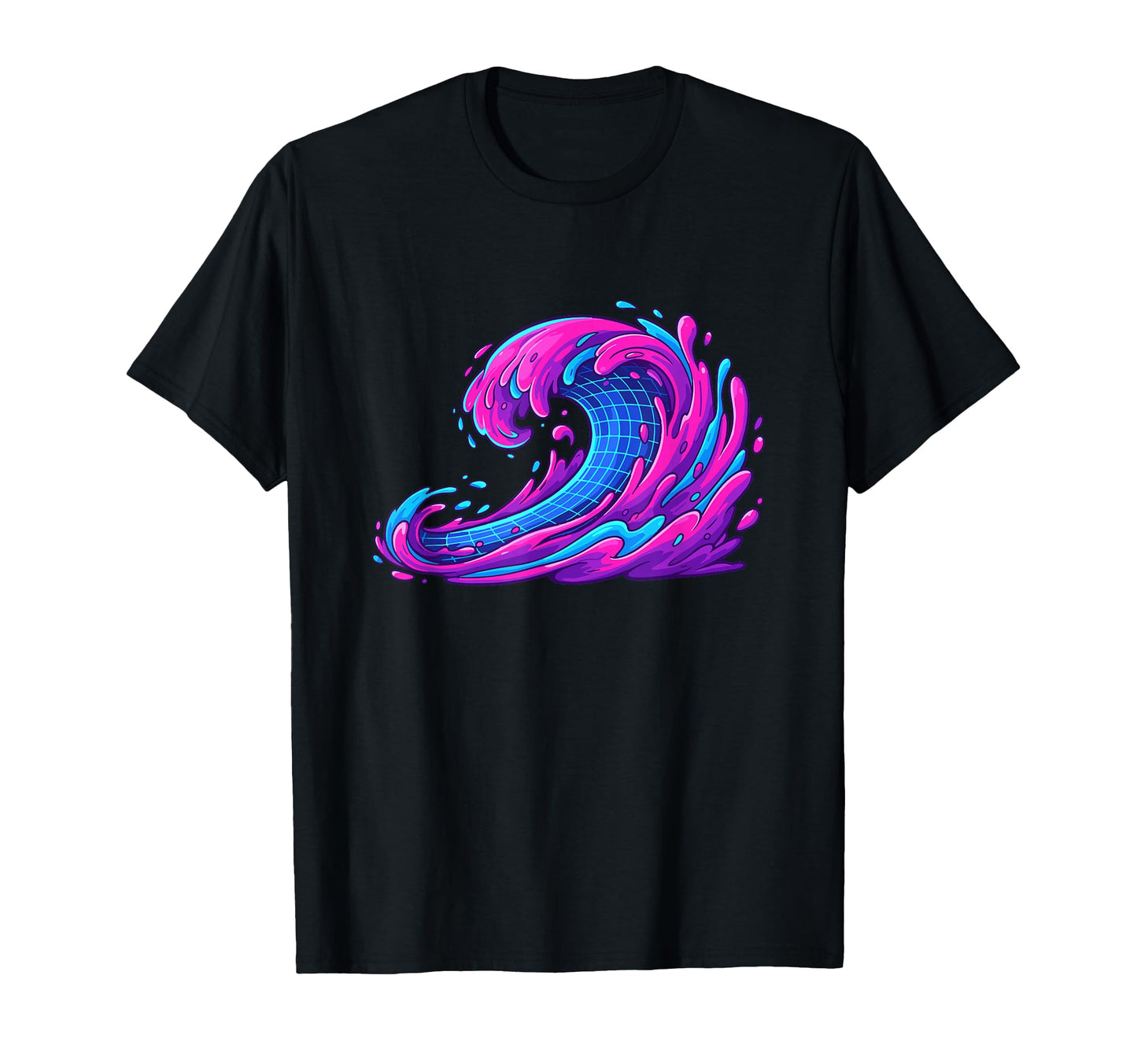 Cyberpunk Surf Wave Vaporwave Ocean T-Shirt - Streetwear Style Men Women