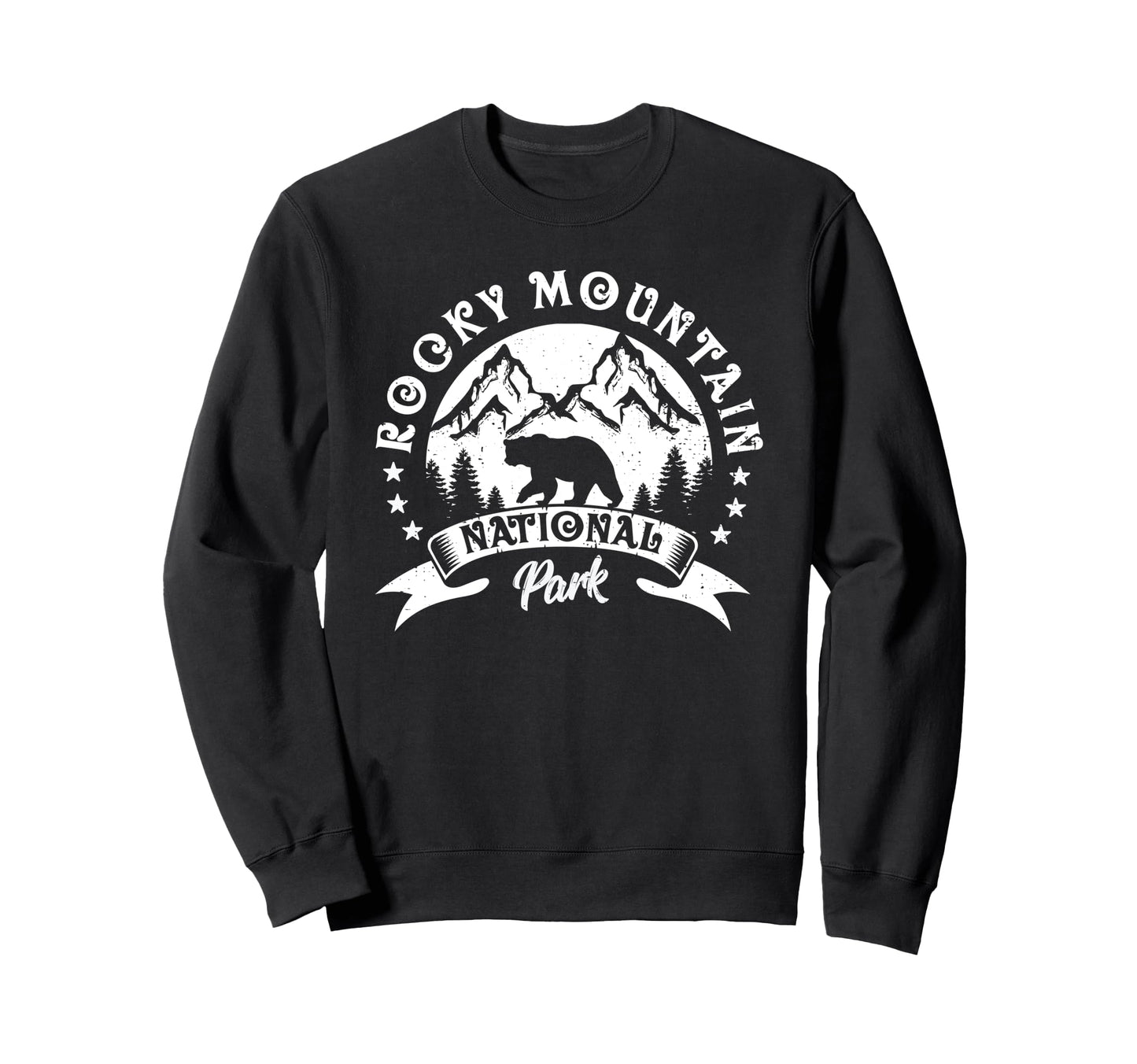 Rocky Mountains National Park Bear And Sweatshirt - Unique Graphic Unisex