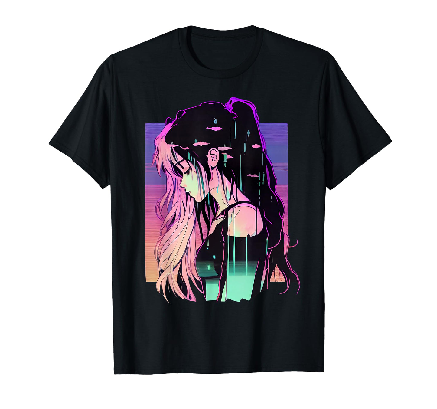 Japanese Vaporwave Sad Anime Indie T-Shirt - Minimalist Print Unisex
