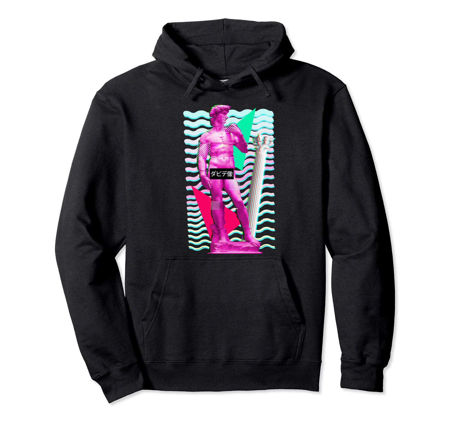 Statue David 80S Aesthetic Vaporwave Hoodie - Minimalist Print Unisex