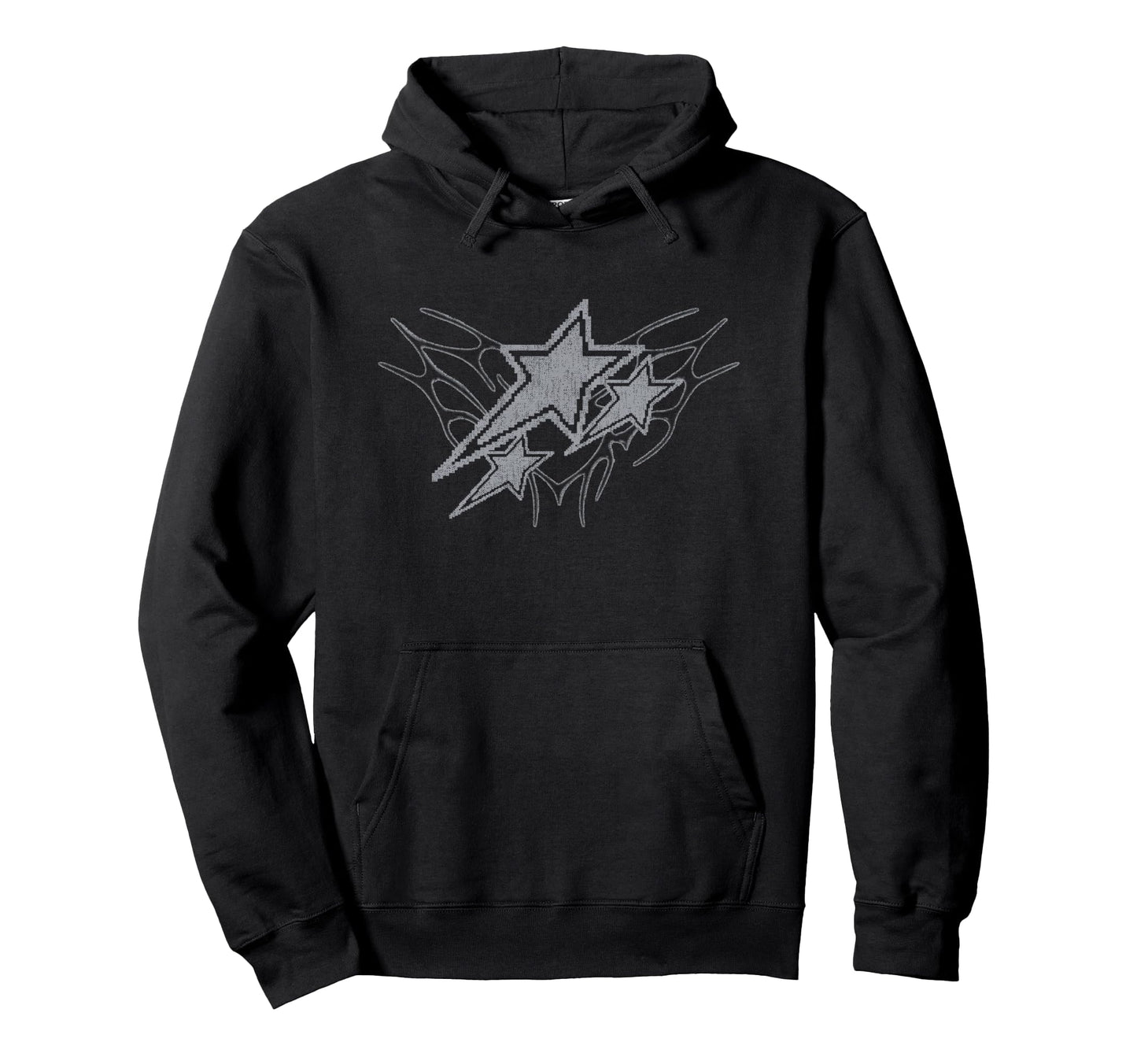 Y2K Stars 2000S Tattoo Grunge Hoodie - Minimalist Print Men Women
