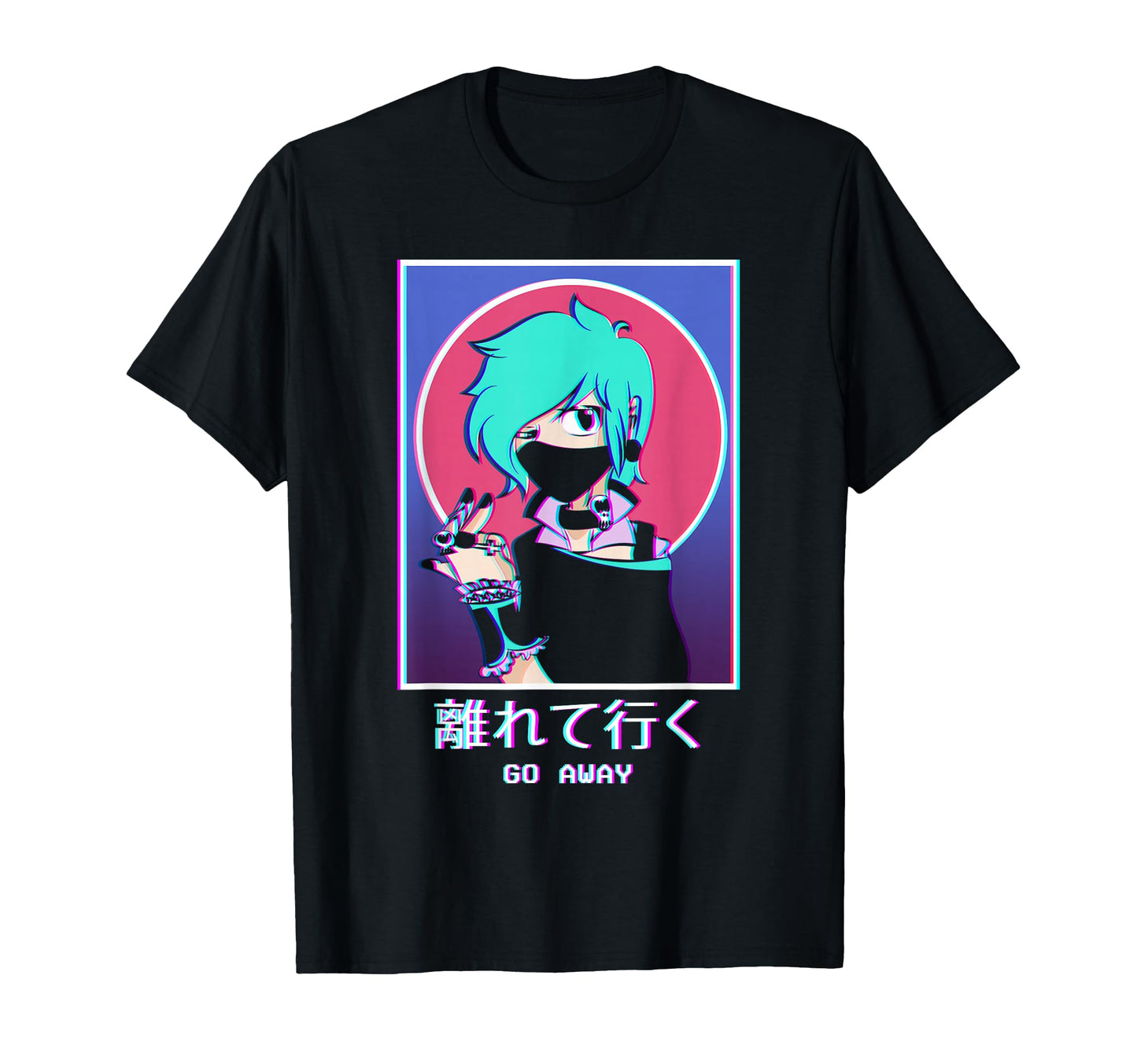 Go Away Pastel Goth Anime Vaporwave T-Shirt - Aesthetic Graphic Men Women