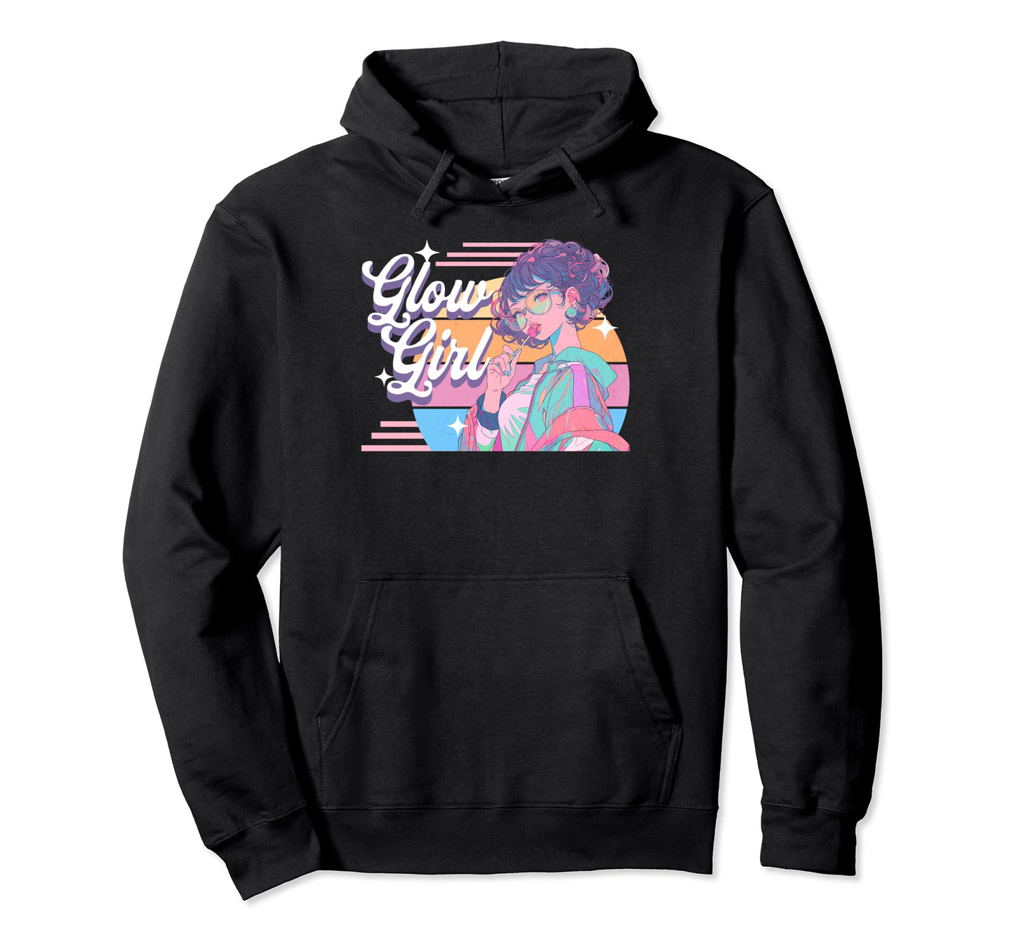 Glow Anime Groovy Vaporwave Aesthetic Hoodie - Trendy Graphic Men Women