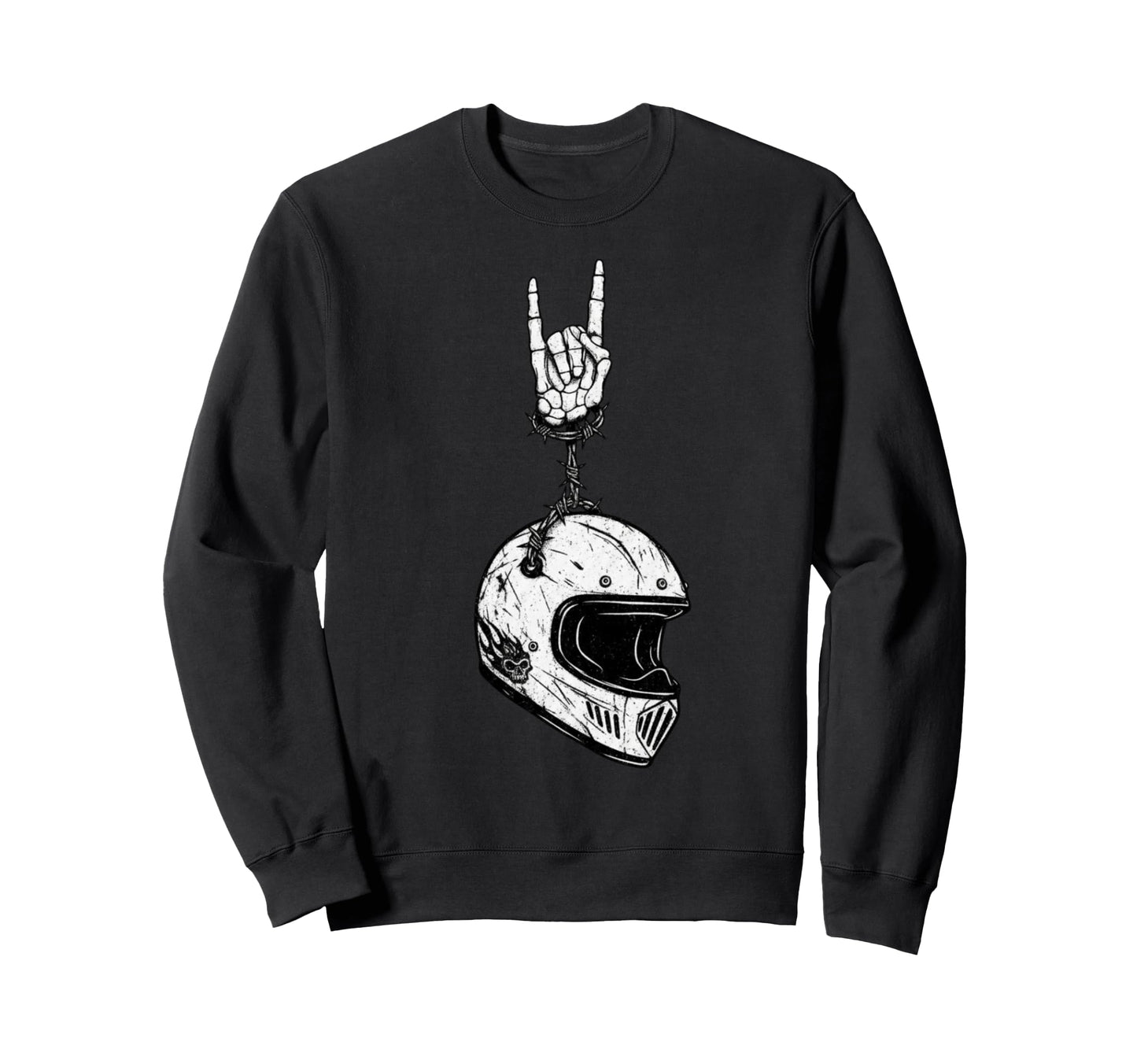 Motorcycle Biker Helmet 90S Alt Sweatshirt - Aesthetic Graphic Men Women