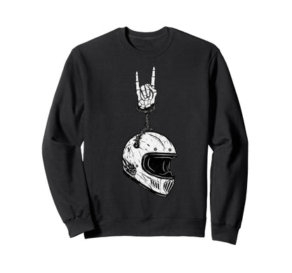 Motorcycle Biker Helmet 90S Alt Sweatshirt - Aesthetic Graphic Men Women