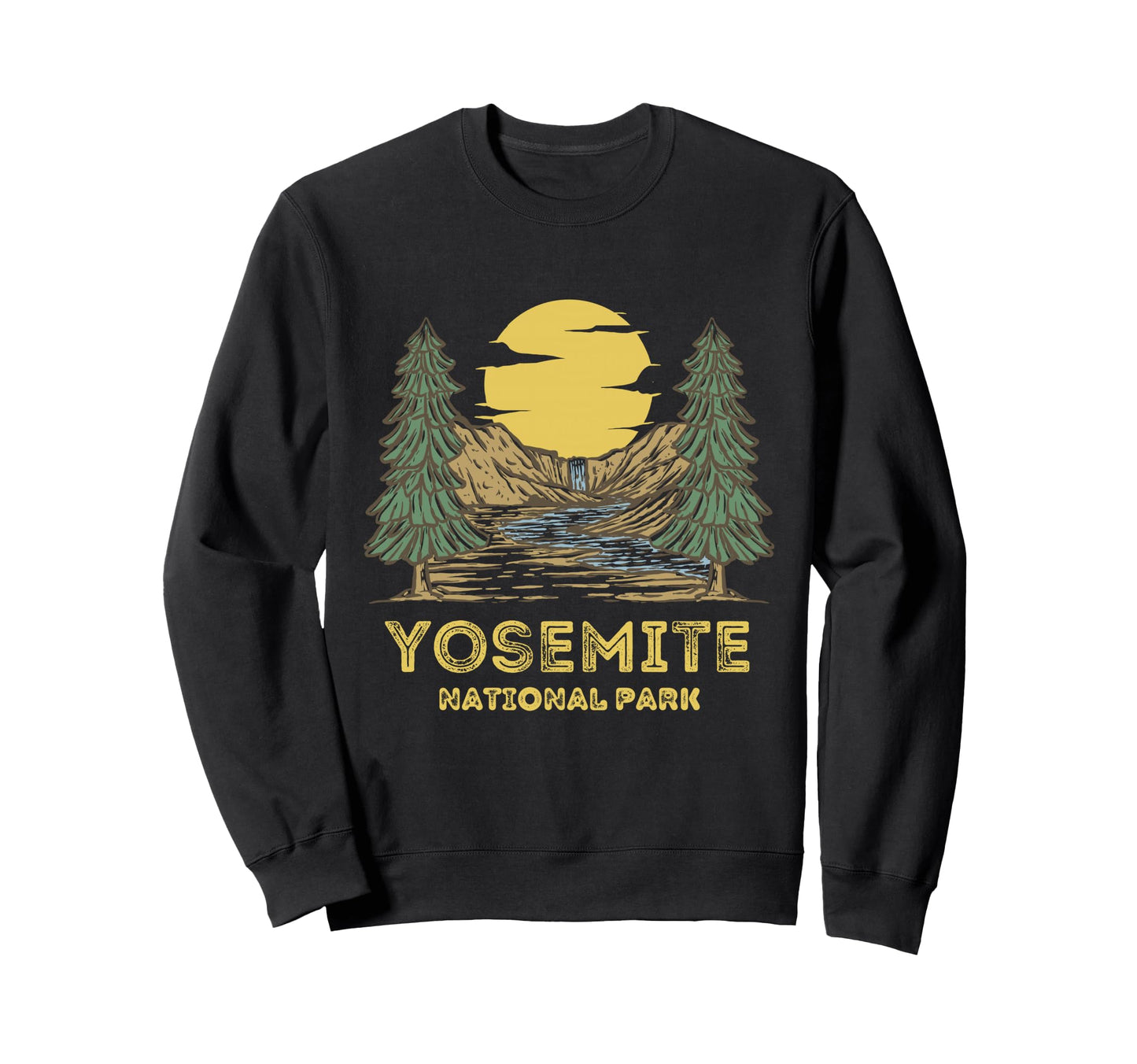 Yosemite National Park California Sweatshirt - Graphic Print Unisex