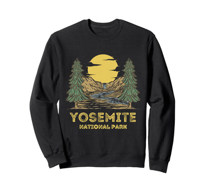Yosemite National Park California Sweatshirt - Graphic Print Unisex