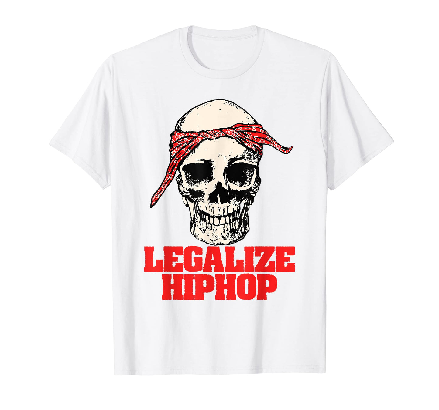 Legalize Hiphop Skull Do Rag Bandana T-Shirt - Custom Art Print for Adults