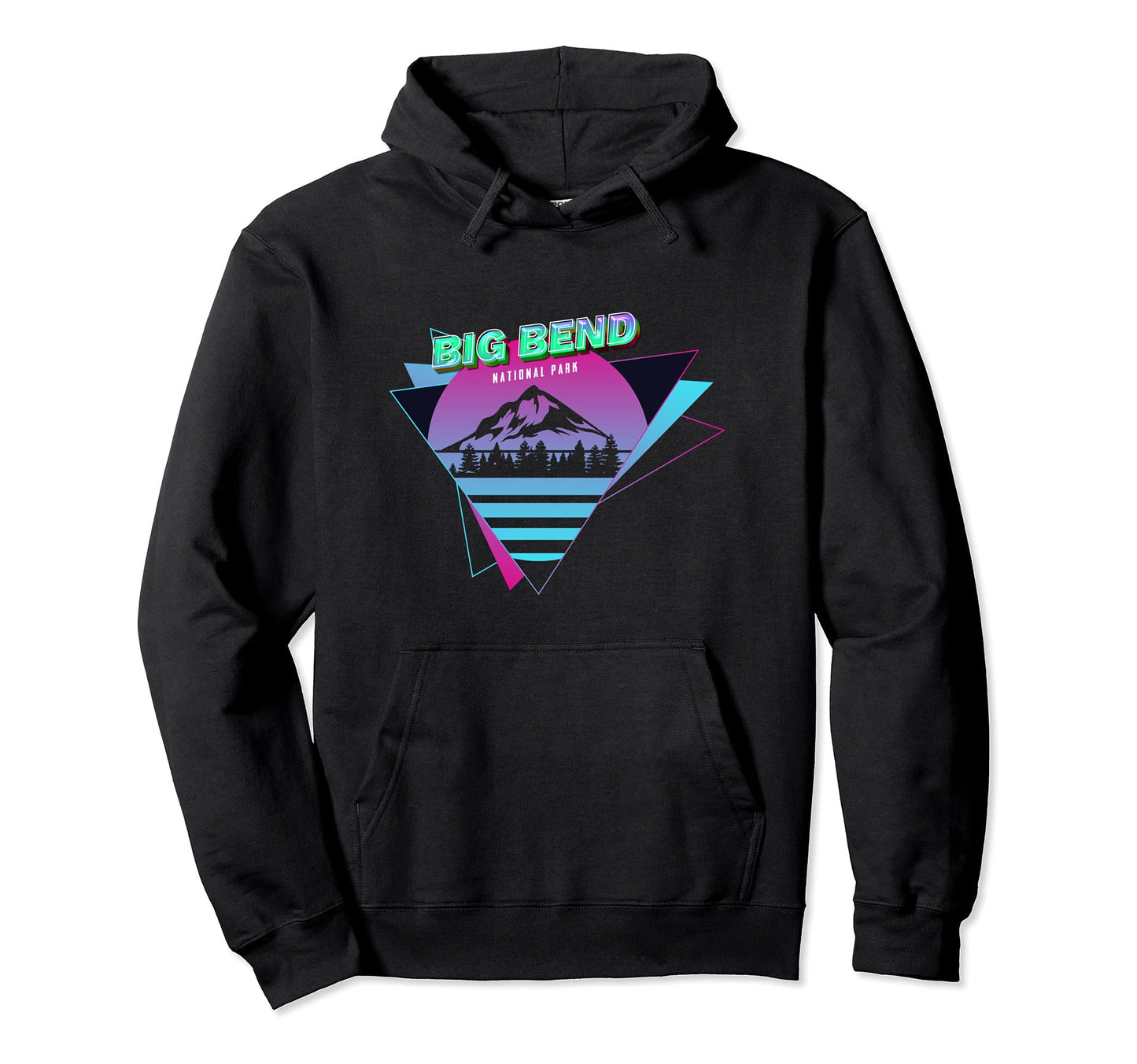 Vaporwave Big Bend National Park Hoodie - Minimalist Print Unisex