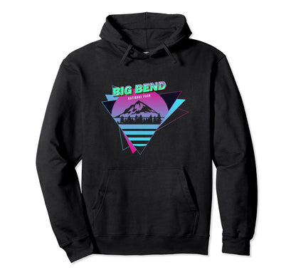 Vaporwave Big Bend National Park Hoodie - Minimalist Print Unisex