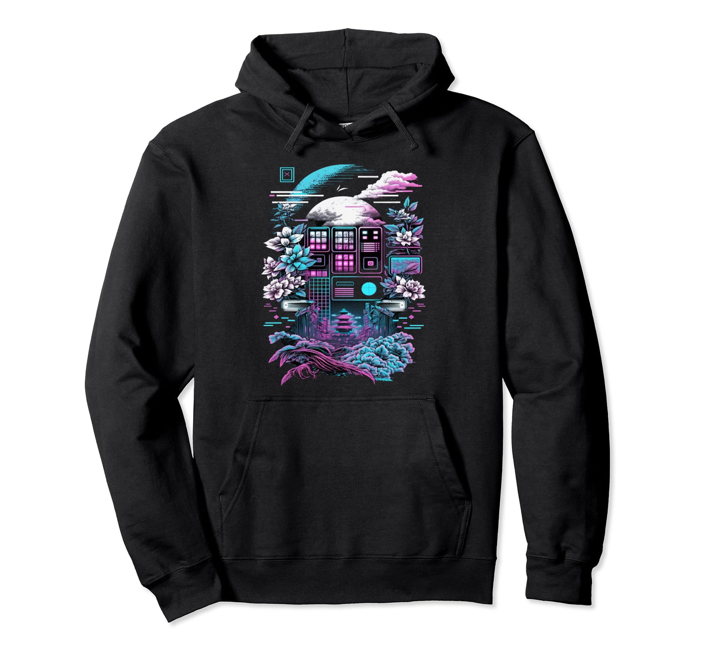 Vaporwave Aesthetics Psychedelic Hoodie - Novelty Apparel Unisex