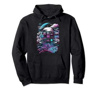 Vaporwave Aesthetics Psychedelic Hoodie - Novelty Apparel Unisex