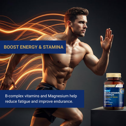 Nutraxin Multivitamin Mineral Immune Support Supplement - 60 Tablets | Boosts Immune System & Energy