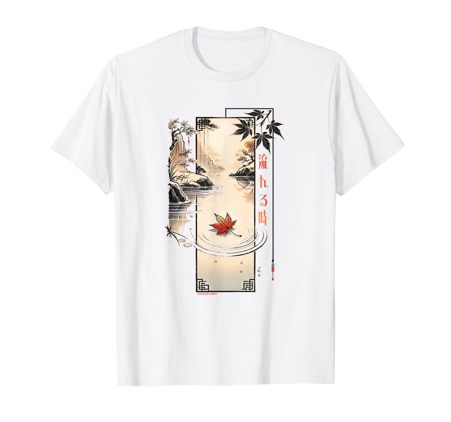 Flowing Time Japanese 80S 90S T-Shirt - Novelty Apparel for Adults