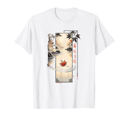 Flowing Time Japanese 80S 90S T-Shirt - Novelty Apparel for Adults
