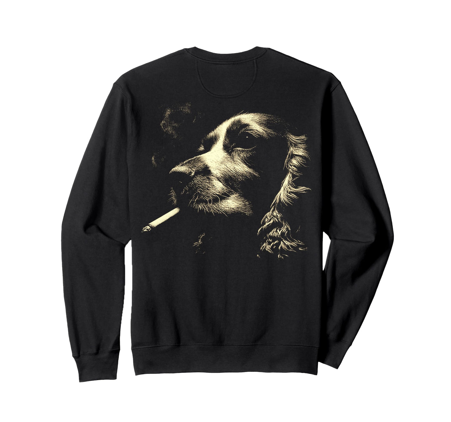 English Cocker Spaniel Smoking Sweatshirt - Aesthetic Graphic Unisex