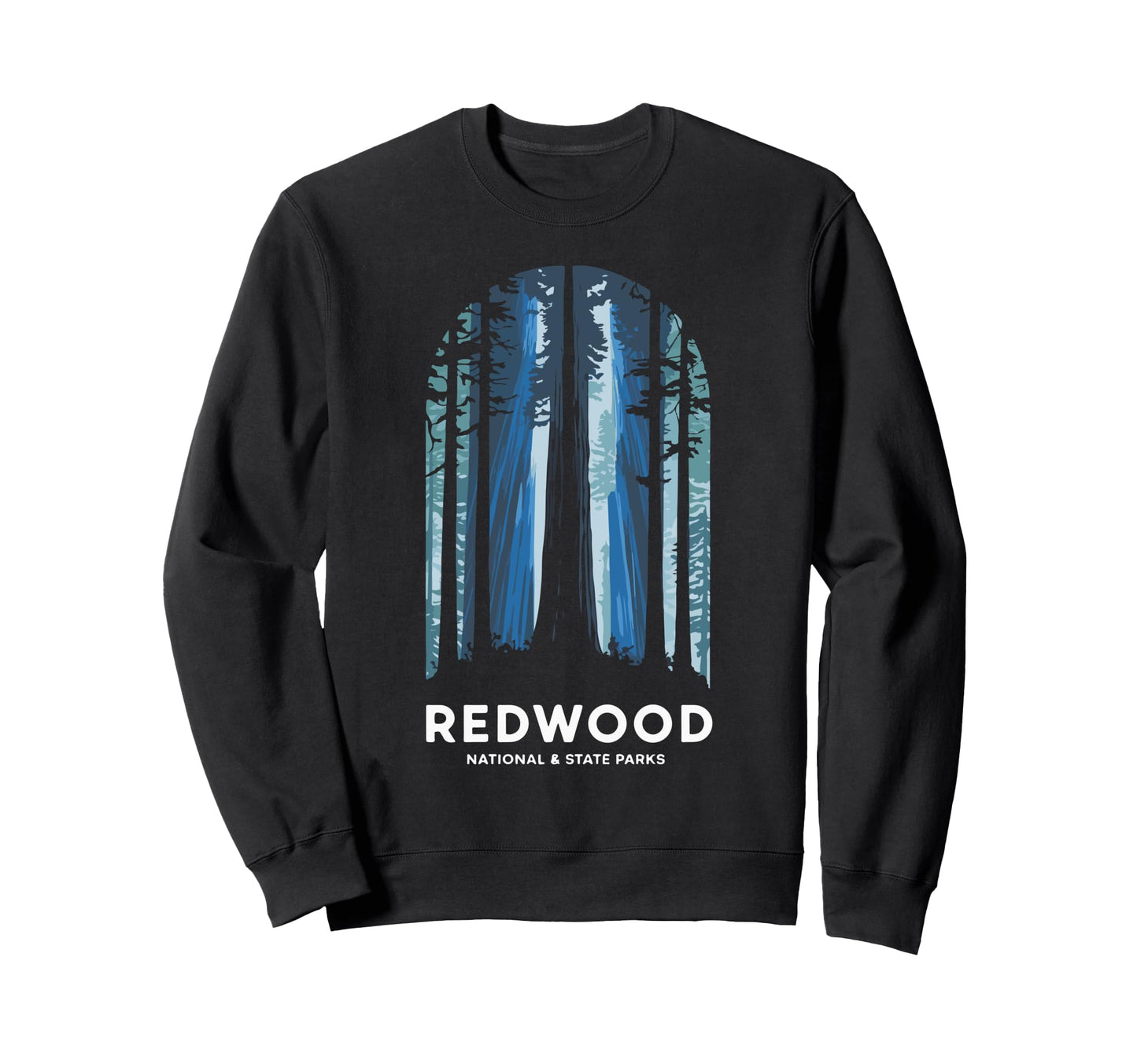 Redwood National State Parks Usa Sweatshirt - Aesthetic Graphic Unisex