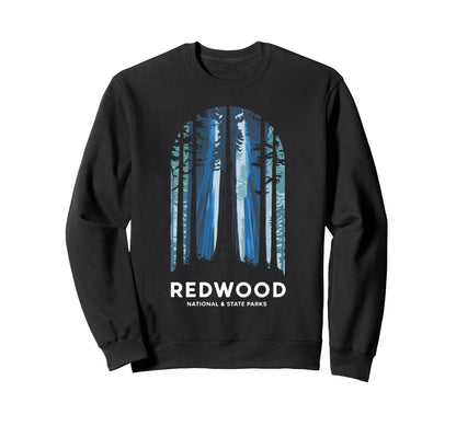 Redwood National State Parks Usa Sweatshirt - Aesthetic Graphic Unisex