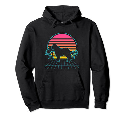 Leonberger Dog 80S Vaporwave Aesthetic Hoodie - Trendy Graphic Unisex