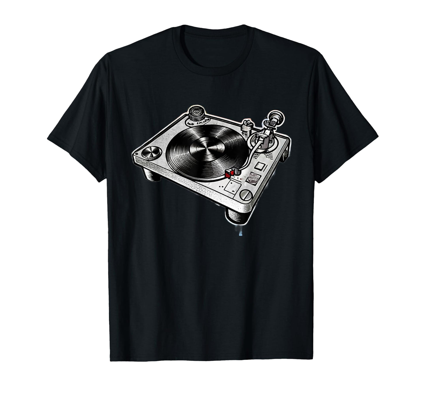 Old School Hip Hop Dj Turntables T-Shirt - Fun Novelty Design for Adults