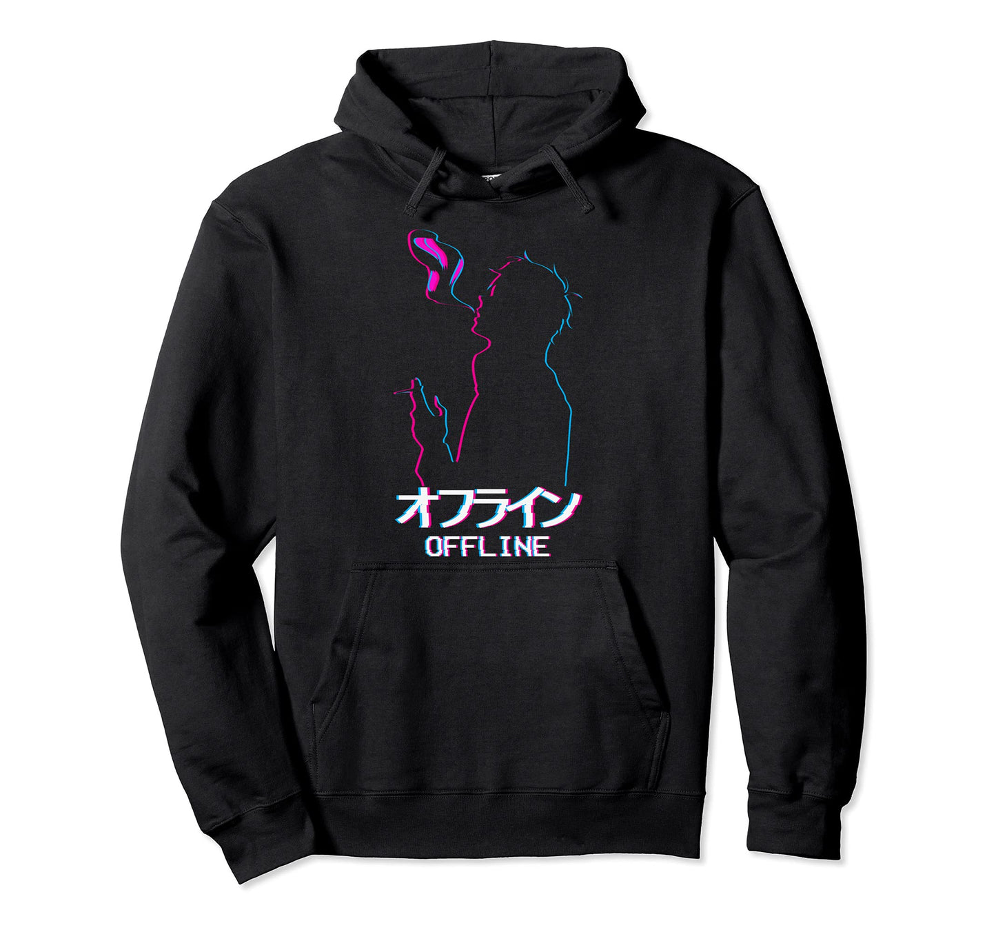 Offline Sad Anime Soft Vaporwave Hoodie - Custom Art Print Men Women