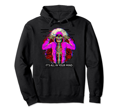 Techno Hip Hop Rave Glitch Aesthetic Hoodie - Custom Art Print Men Women