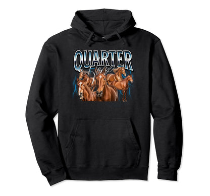 Quarter Horse 90S Bootleg Grunge Rap Hoodie - Graphic Print Unisex