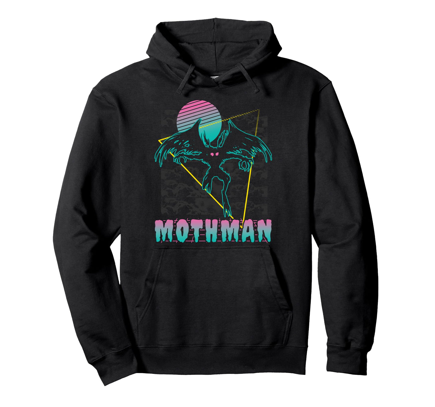 Vaporwave Aesthetic Mothman Cryptozoology Hoodie - Novelty Apparel Unisex