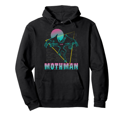 Vaporwave Aesthetic Mothman Cryptozoology Hoodie - Novelty Apparel Unisex