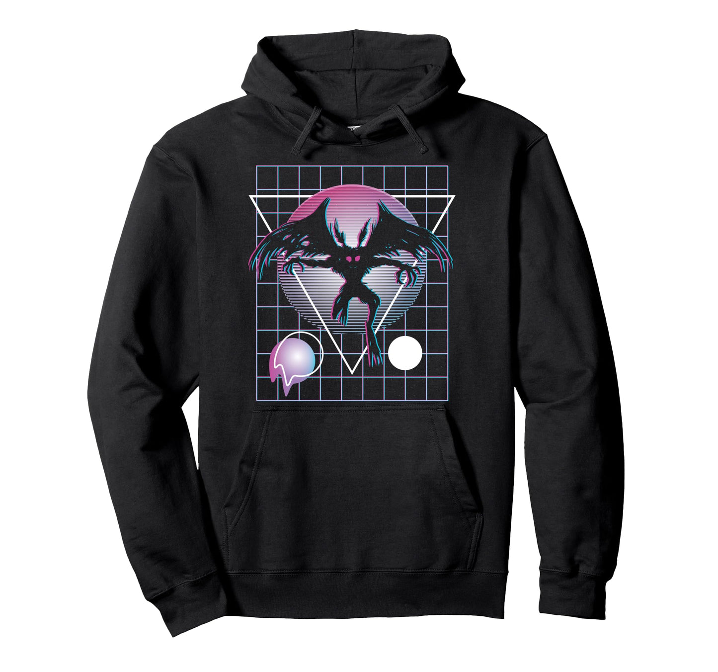 Vaporwave Aesthetic Mothman Hoodie - Fun Novelty Design Unisex