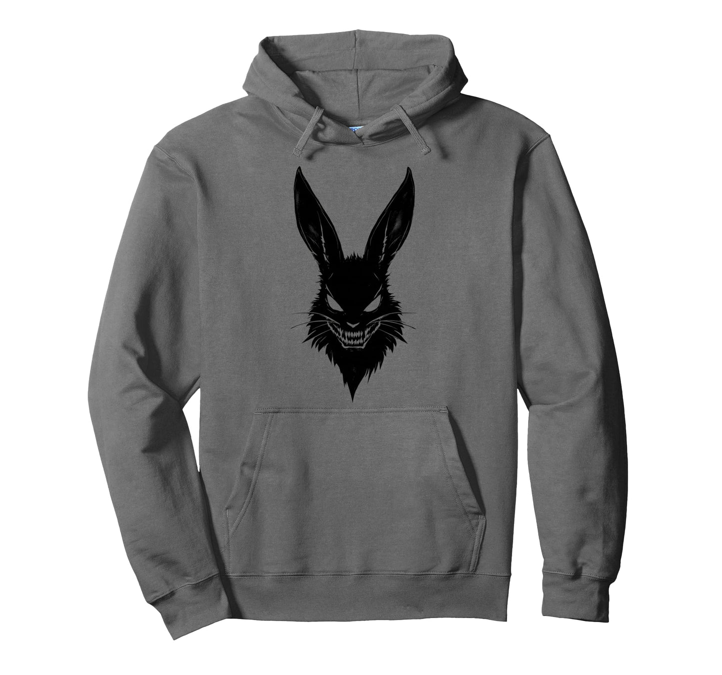 Creepy Bunny Rabbits Alt Goth Grunge Hoodie - Minimalist Print for Adults