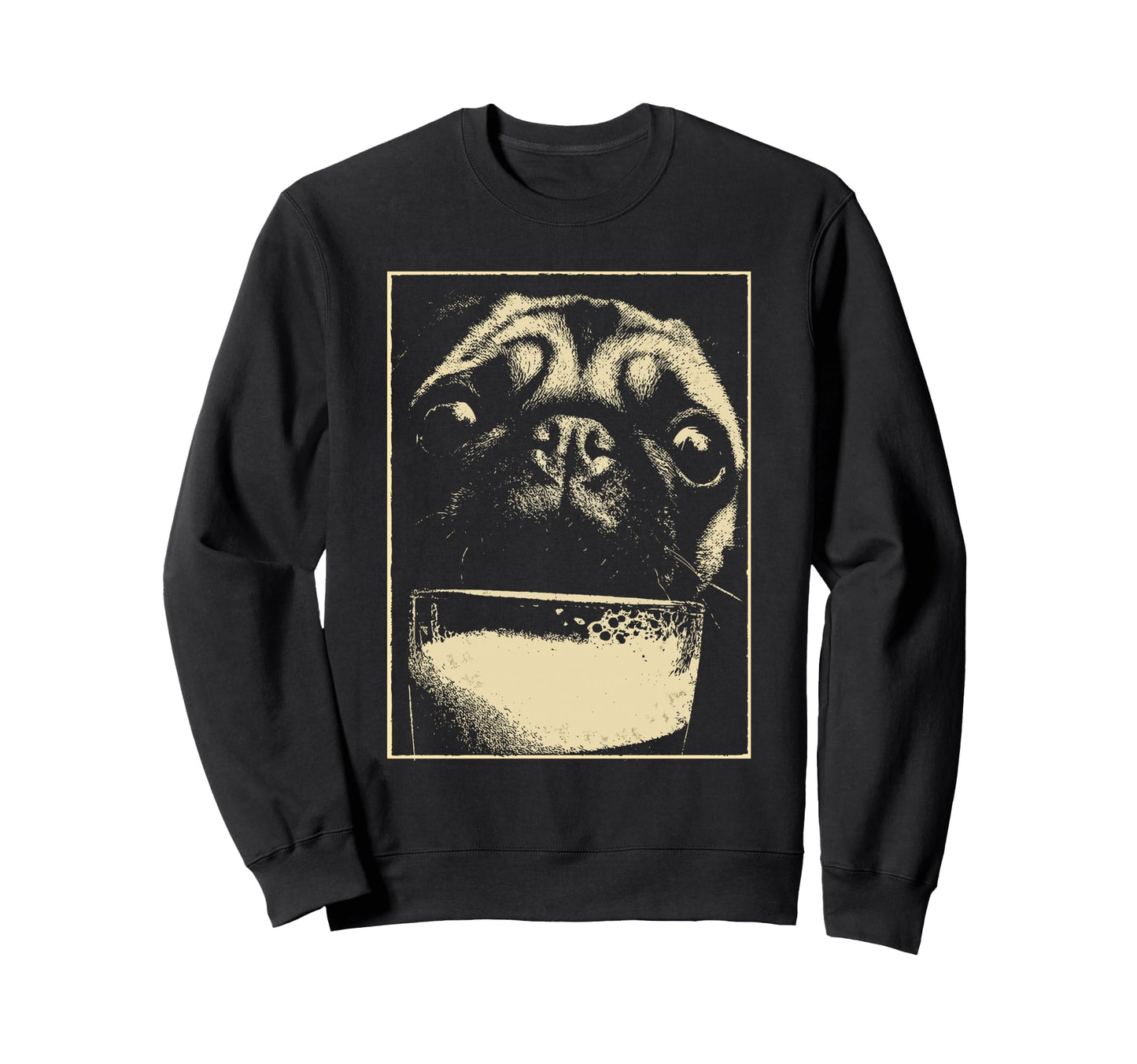 St Patricks Day Pug Beer Dog Sweatshirt - Novelty Apparel Men Women