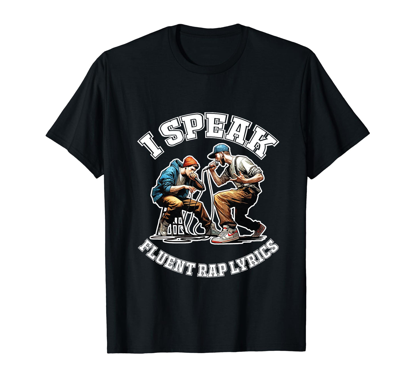 Fluent Rap Lyrics Rapper 50 Years Old T-Shirt - Unique Graphic Men Women
