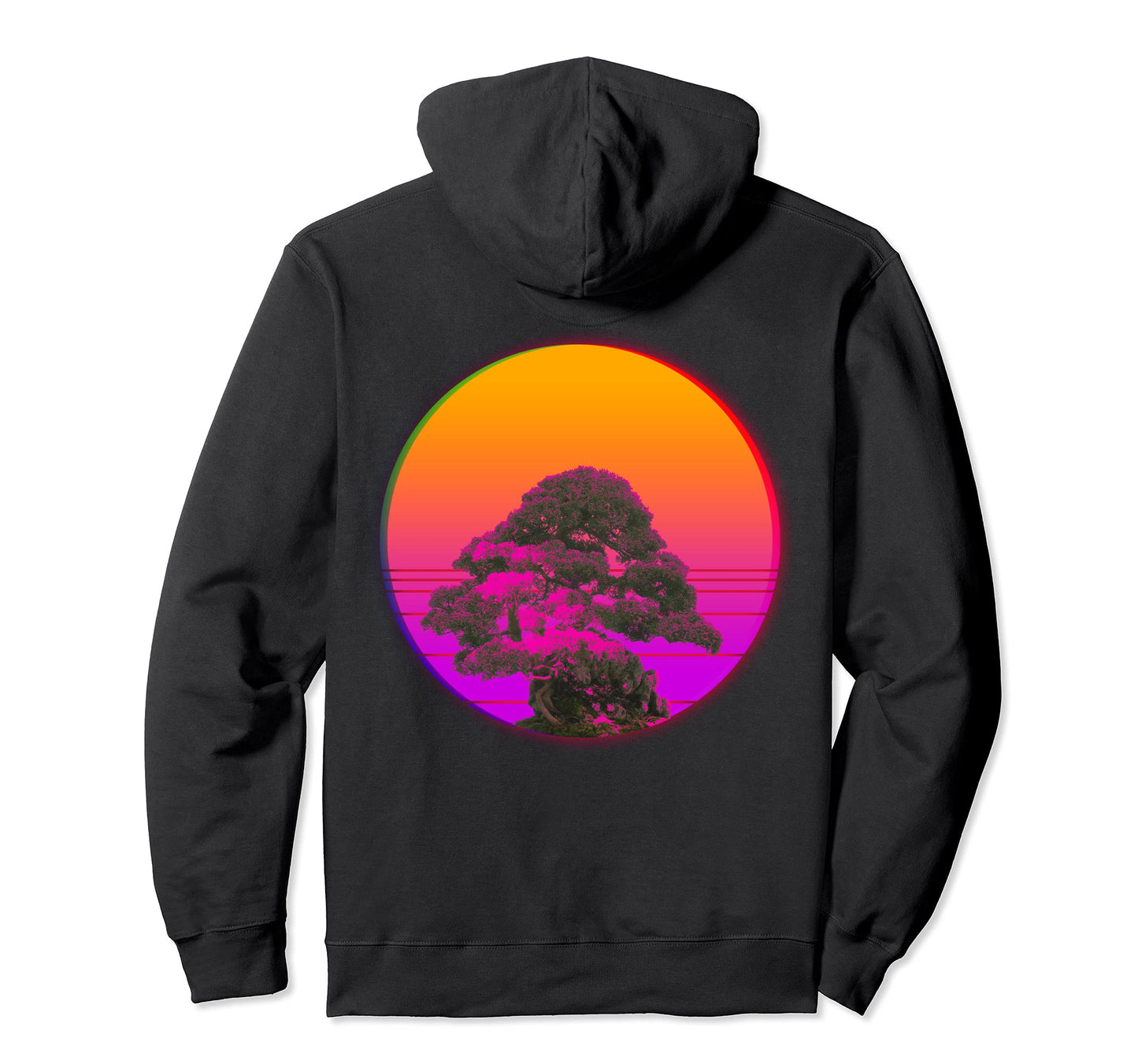 Vaporwave Aesthetic Japanese Tree Hoodie - Casual Everyday Wear Men Women